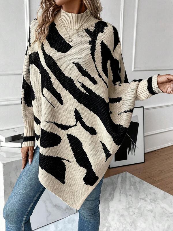 Mireille Trui – Stijlvolle Damestrui met Unieke Print en Elegante Mouwen