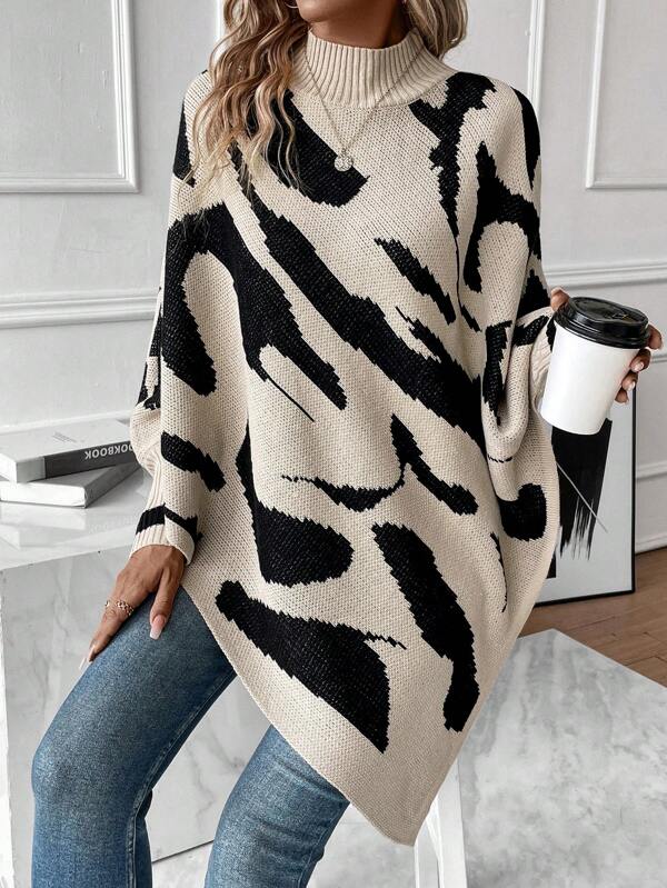 Mireille Trui – Stijlvolle Damestrui met Unieke Print en Elegante Mouwen