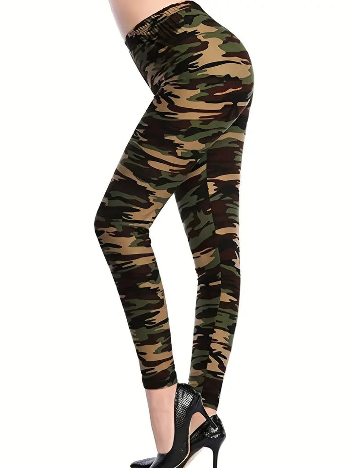 Poppy Camouflage High-Waist Legging – Trendy dames legging met comfortabele pasvorm