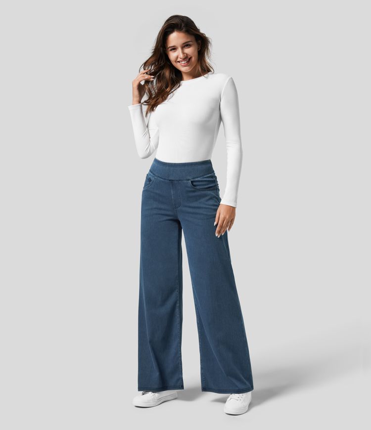 Evie | Pantalon Élastique Taille Haute