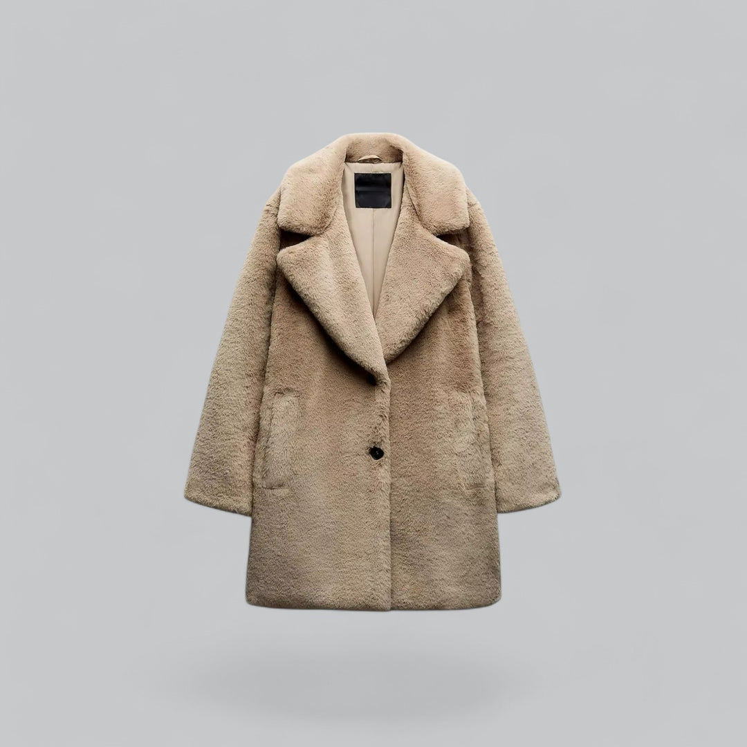 Patrina - Stijlvolle En Luxe Pluchen Jas Voor Een Chique Look