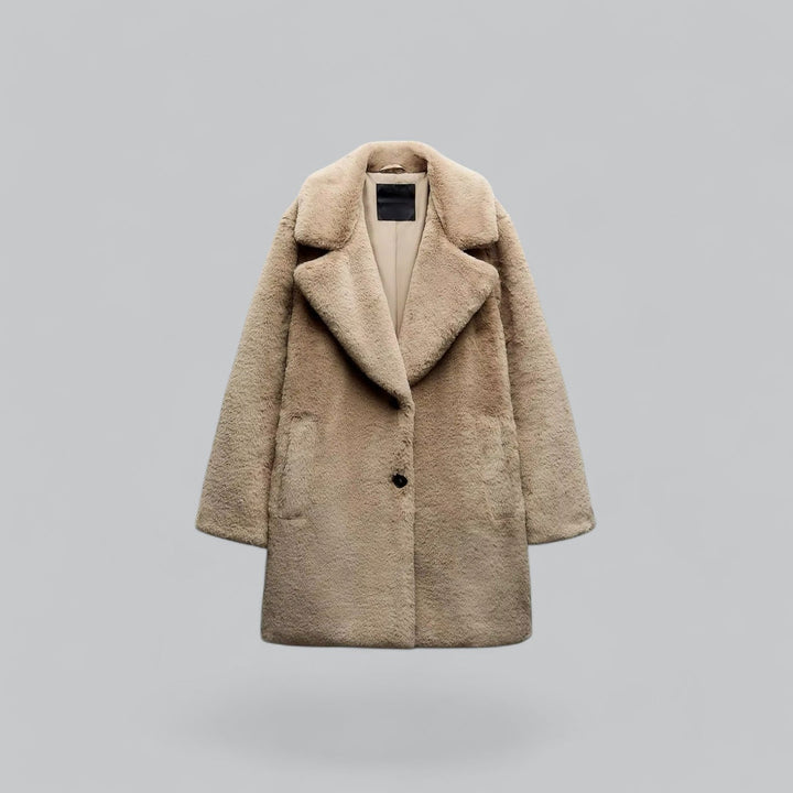Patrina - Stijlvolle En Luxe Pluchen Jas Voor Een Chique Look