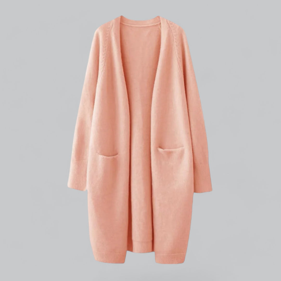 Wallie Cardigan – Oversized Lange Cardigan van Zachte Luxe Stoffen
