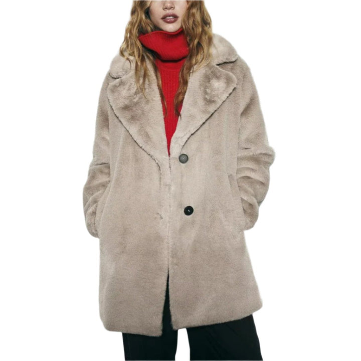Patrina - Stijlvolle En Luxe Pluchen Jas Voor Een Chique Look