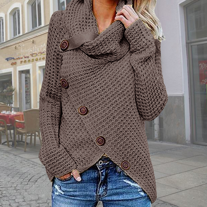 Marelle Trui – Oversized Damestrui met Stijlvolle Knopen en Comfortabele Pasvorm