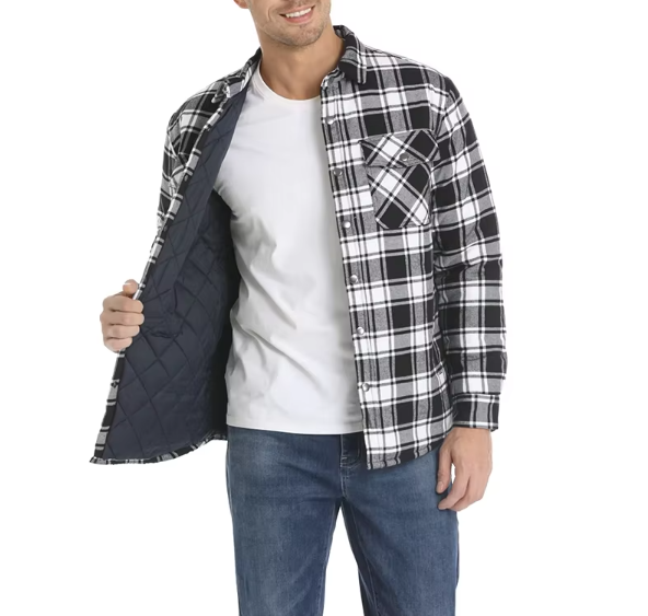 Geruite Herenjas met Voering – Warme Overshirt Jas met Ruitpatroon en Ritssluiting