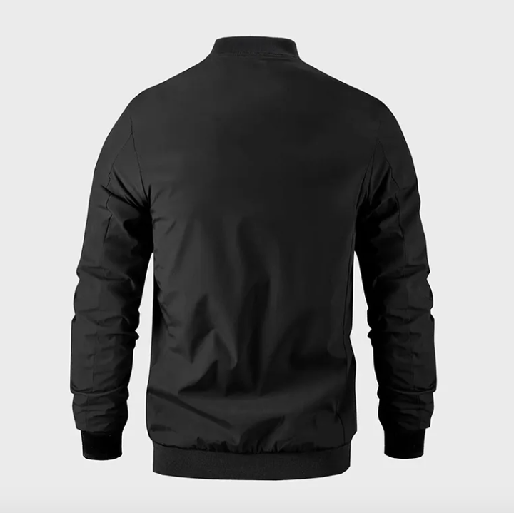 Moderne Herenjas met Zwarte Accenten – Lichtgewicht, Ademend en Waterafstotend