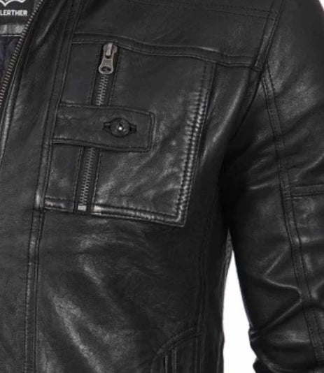 Heren Leren Jas – Stoer, Duurzaam & Tijdloos met Praktische Zakken