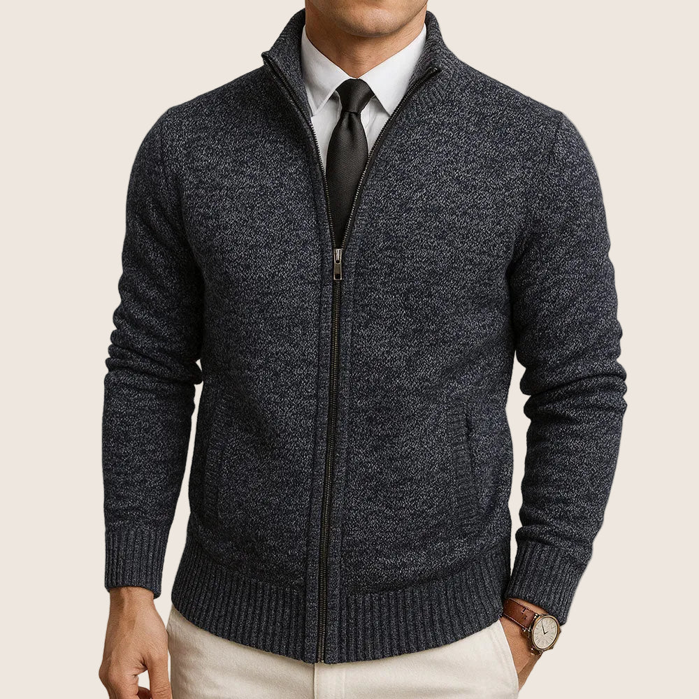 Julien | Cardigan Zippé en Laine Mérinos