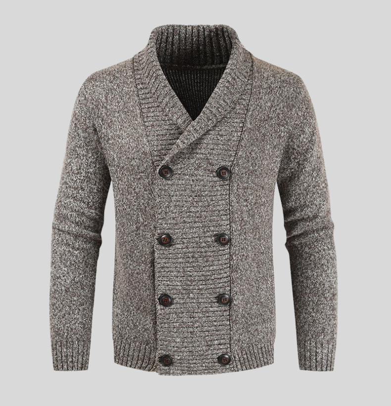 Harrison Schouderkraag Cardigan – Klassieke Warmte in Moderne Stijl