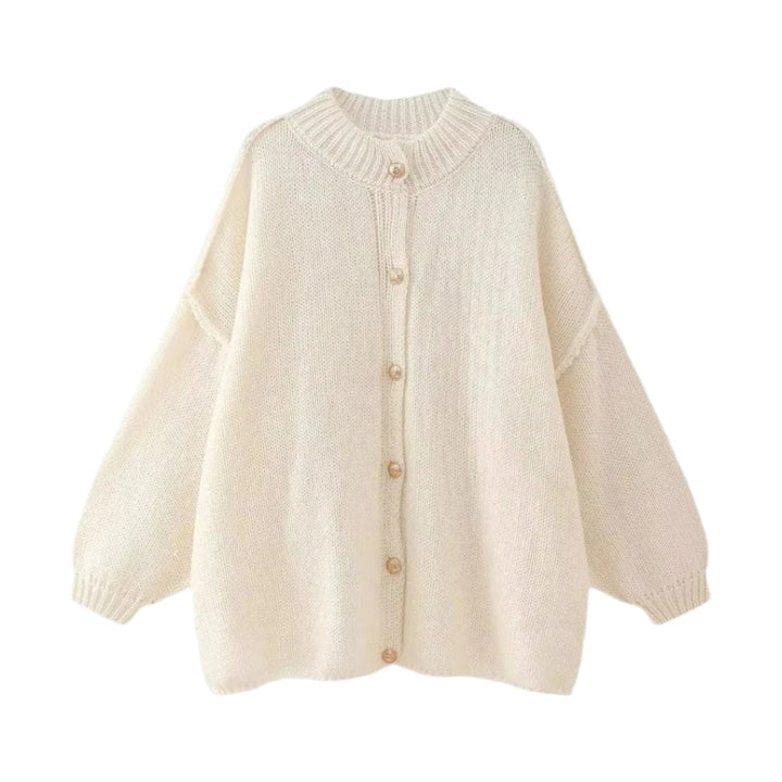 Oksana Cardigan – Oversized Damesvest met Luxe Details en Tijdloze Stijl