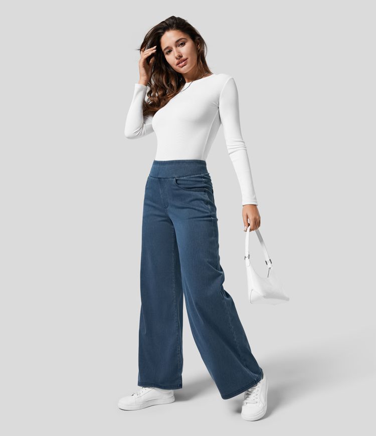 Evie | Pantalon Élastique Taille Haute