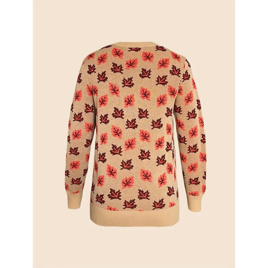 Selene Gebreide Trui – Retro Stijlvolle Damestrui met Comfortabele Pasvorm