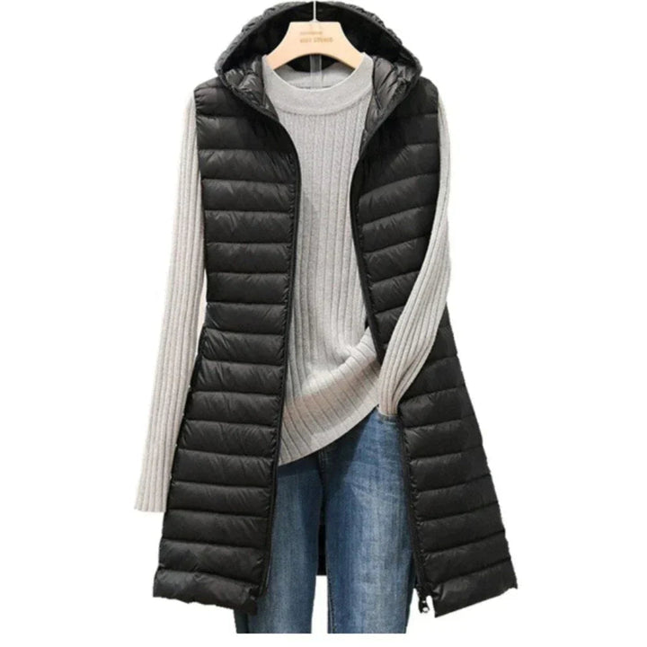 Marcella Hooded Vest – Stijlvolle dames gilet met dons en capuchon