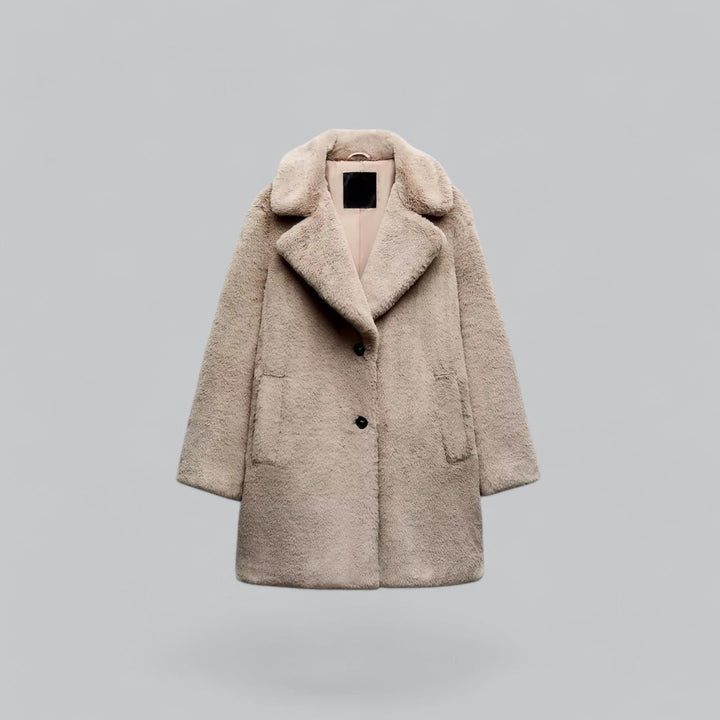 Patrina - Stijlvolle En Luxe Pluchen Jas Voor Een Chique Look