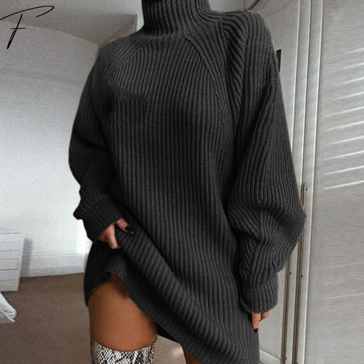 Seraphine Trui-Jurk – Elegante Damesjurk met Col en Comfortabele Pasvorm