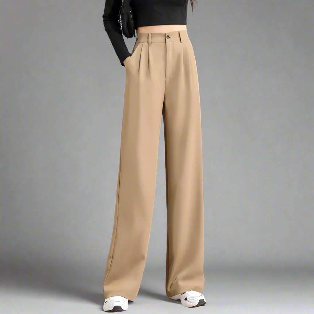 Oliviana Broek – High-Waisted Damesbroek met Wijde Pijpen en Tijdloze Pasvorm