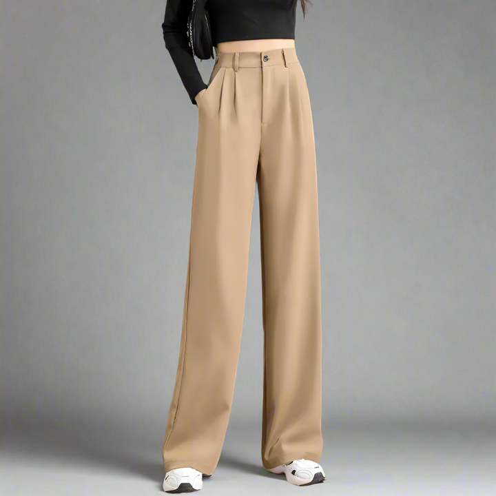 Oliviana Broek – High-Waisted Damesbroek met Wijde Pijpen en Tijdloze Pasvorm