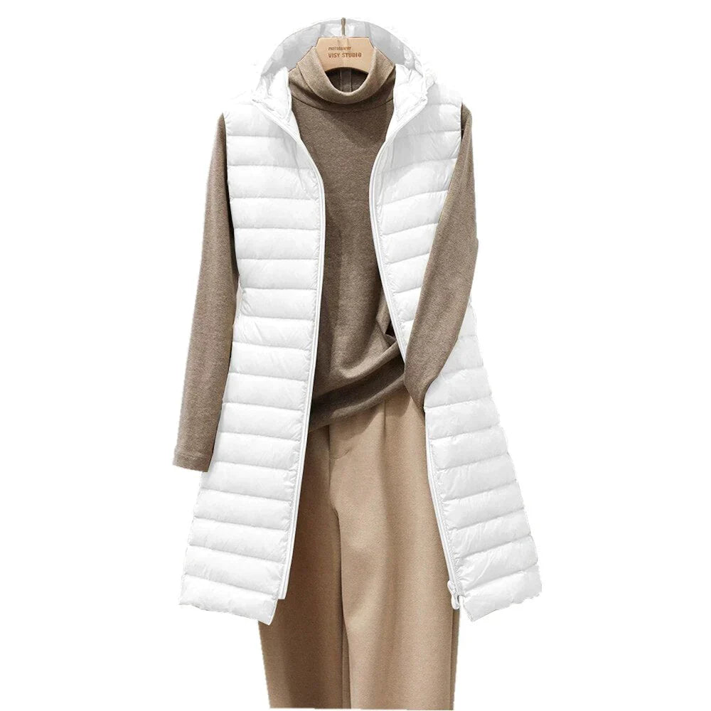Marcella Hooded Vest – Stijlvolle dames gilet met dons en capuchon