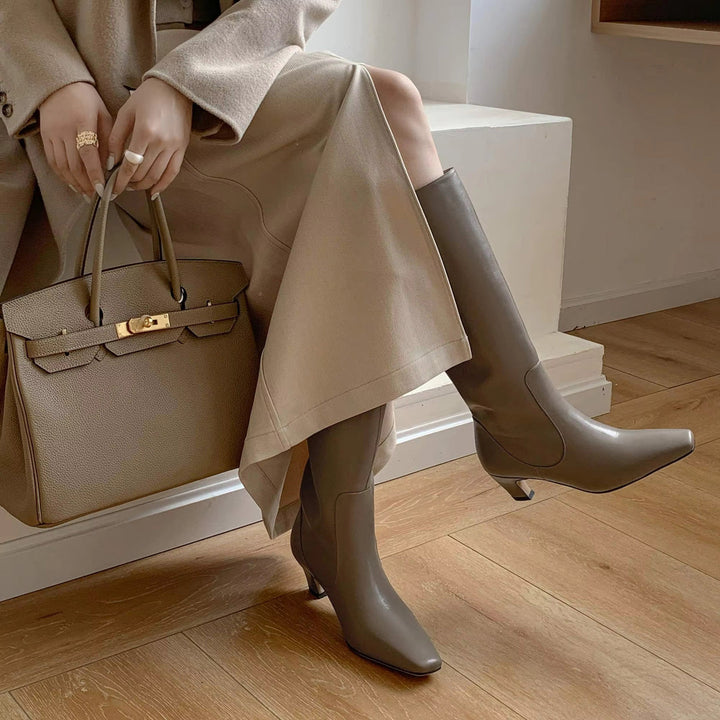 Tierney Dameslaarzen – Elegant met Puntige Neus en Praktische Achterrits