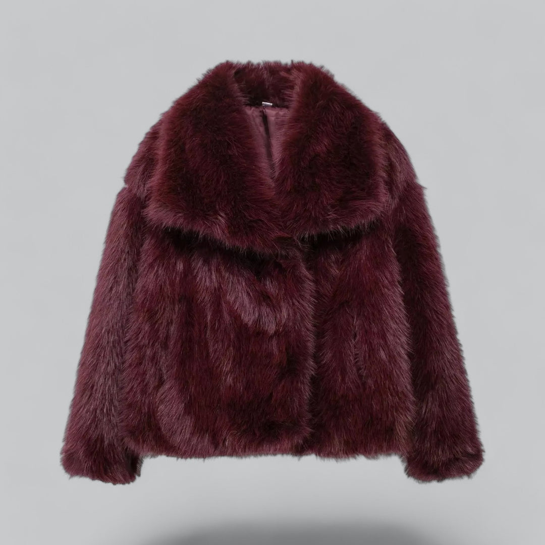 Wallina Jas – Korte Winterjas van Faux Fur met Magnetische Sluiting