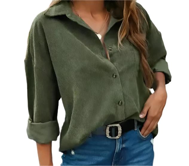 Lyanna Corduroy Blouse – Klassieke Ribstof Blouse met Moderne Flair