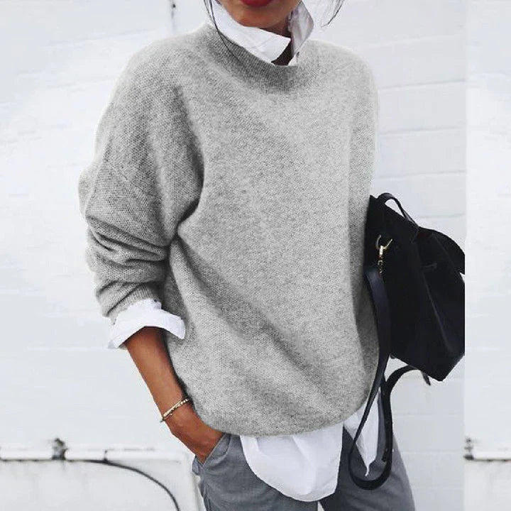 Liora Sweater – Stijlvolle Damestrui met Zachte Pasvorm