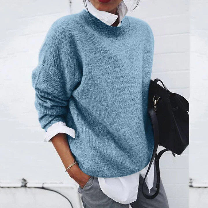 Liora Sweater – Stijlvolle Damestrui met Zachte Pasvorm