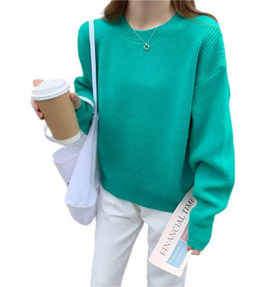 Nerissa Trui – Elegante Gebreide Damestrui met Ballonmouwen