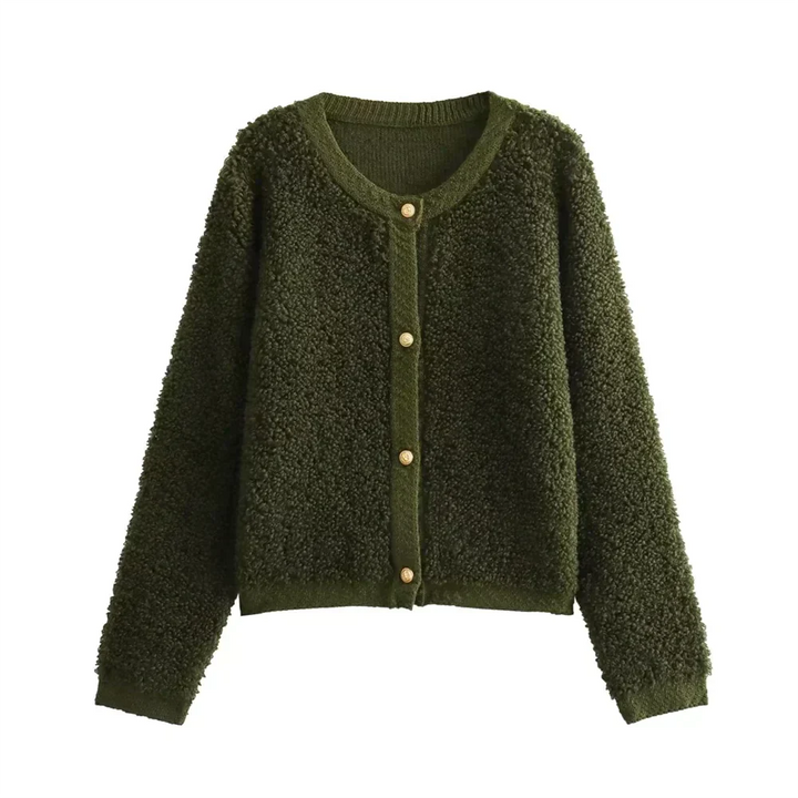 Meliora Teddy Cardigan – Warme Damesvest met Tijdloze Elegantie