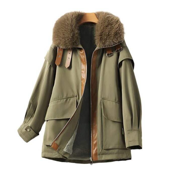 Kailani Winterjas – Elegante Damesjas met Warme Vulling en Luxe Bontkraag