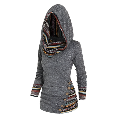 Neyra Hoodie – Stijlvolle Dameshoodie met Tribal Design
