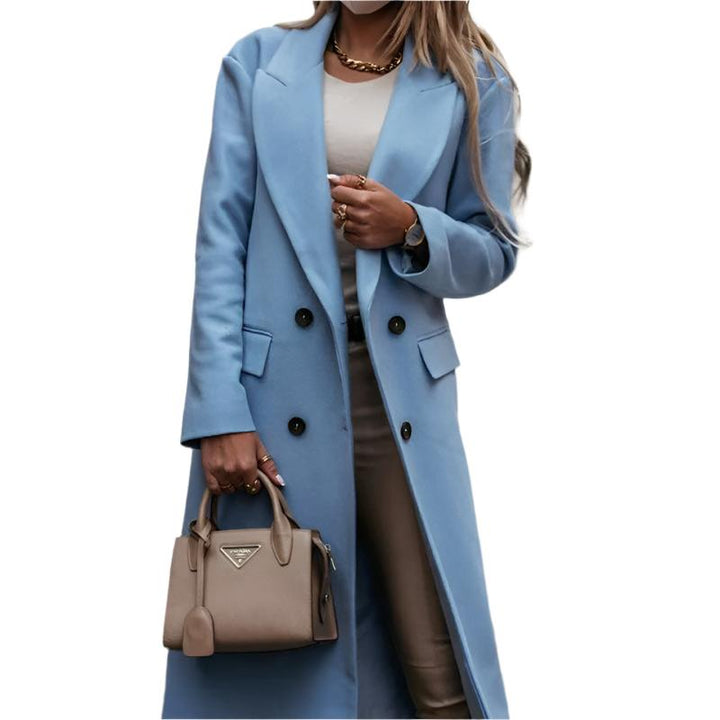 Amara Dames Winterjas – Lange Jas met Elegante Knoopsluiting en Hoogwaardig Materiaal