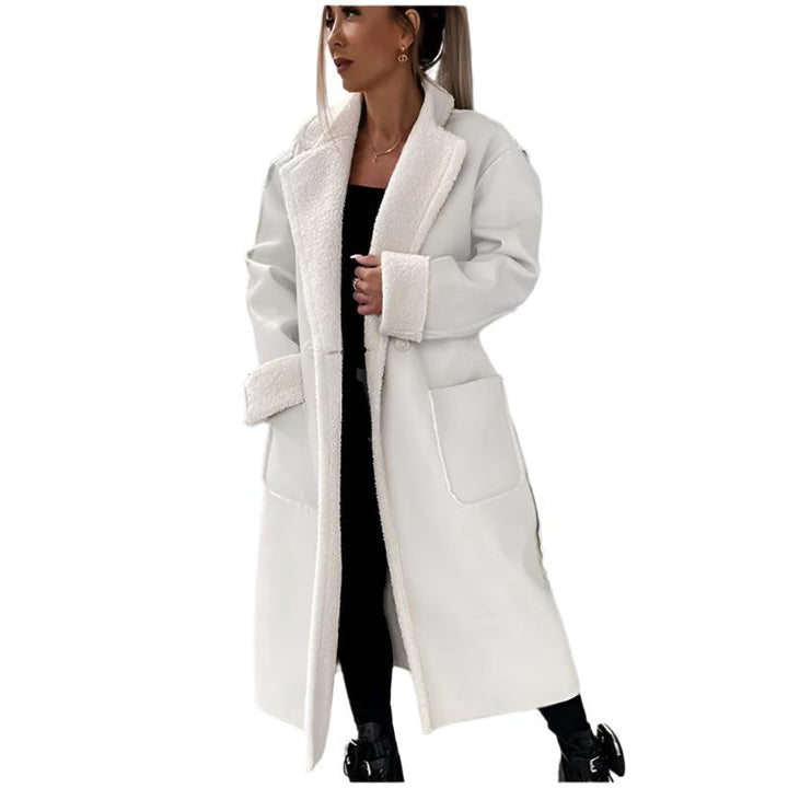 Therese Lange Damesjas – Elegante Winterjas met Sherpa Voering