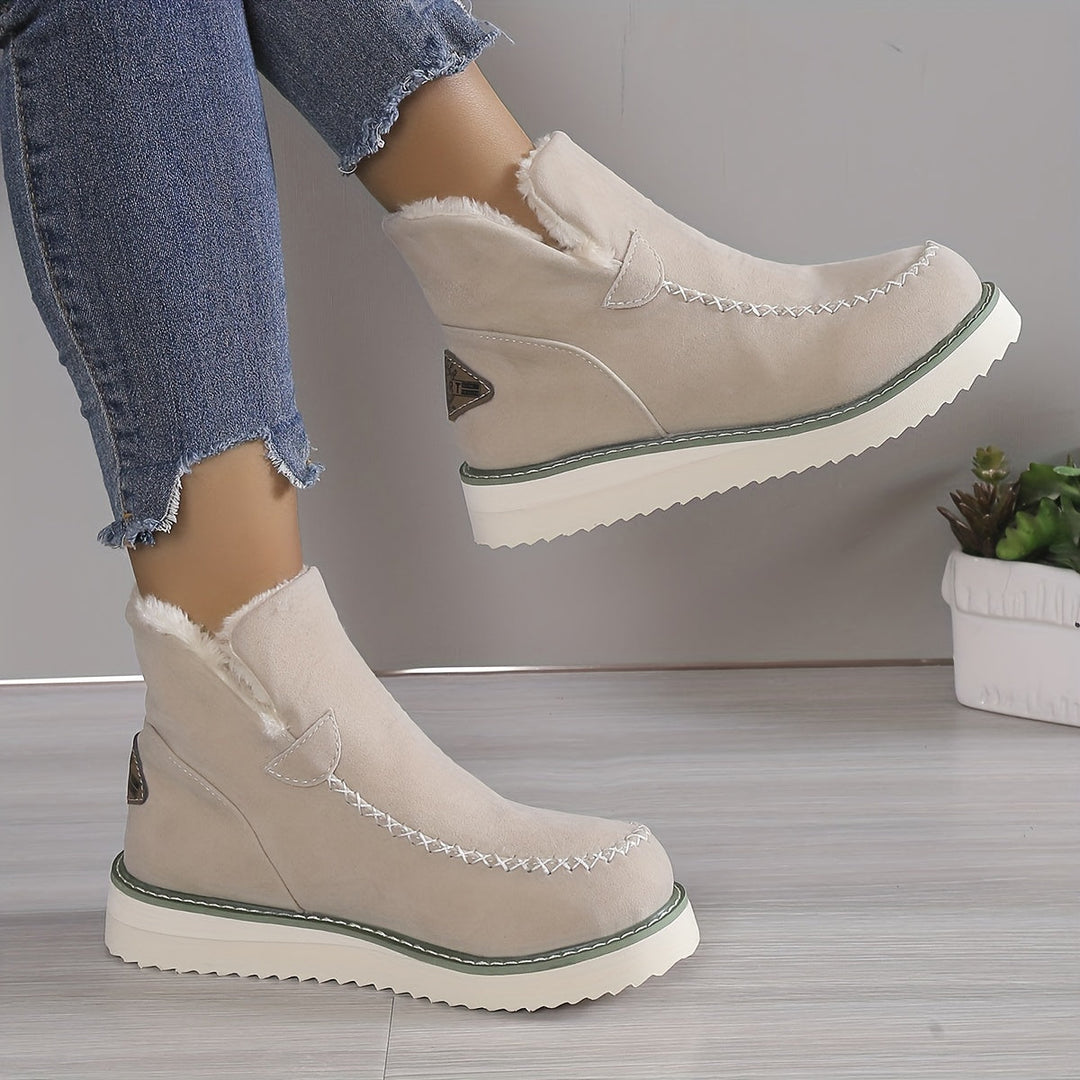 Sabina Winterlaarzen – Warme Dameslaarzen met Pluche Voering en Antislipzool