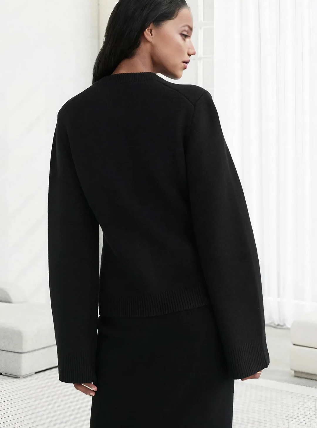 Serelith Dames Cardigan – Elegant Vest met Klassieke Knoopsluiting