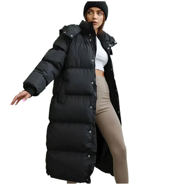 Zeraya Lange Pufferjas Dames – Warme Gewatteerde Winterjas met Stijlvolle Pasvorm