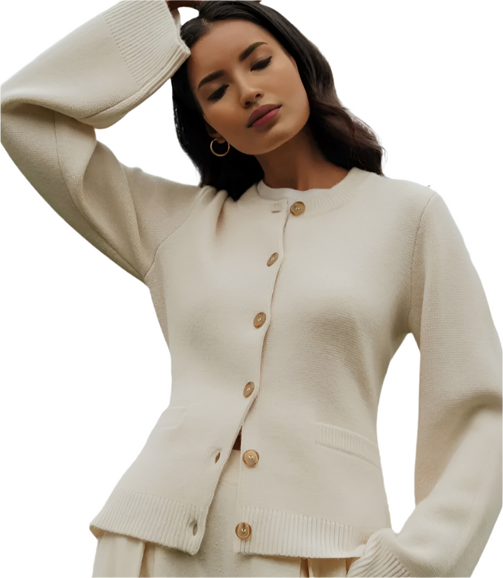 Serelith Dames Cardigan – Elegant Vest met Klassieke Knoopsluiting