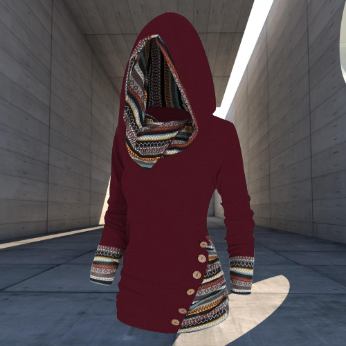 Neyra Hoodie – Stijlvolle Dameshoodie met Tribal Design