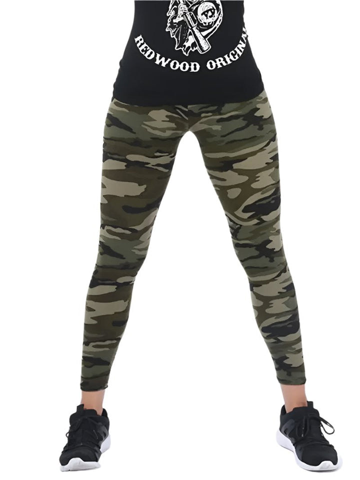 Poppy Camouflage High-Waist Legging – Trendy dames legging met comfortabele pasvorm