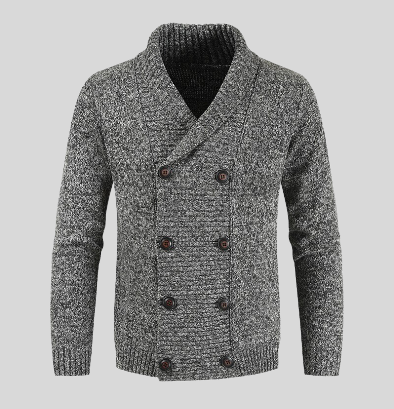 Harrison Schouderkraag Cardigan – Klassieke Warmte in Moderne Stijl