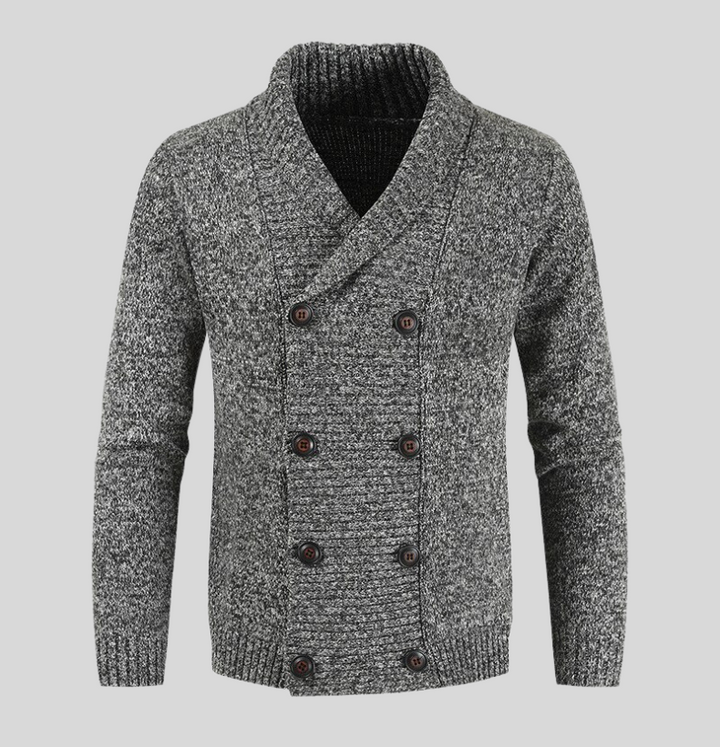 Harrison Schouderkraag Cardigan – Klassieke Warmte in Moderne Stijl