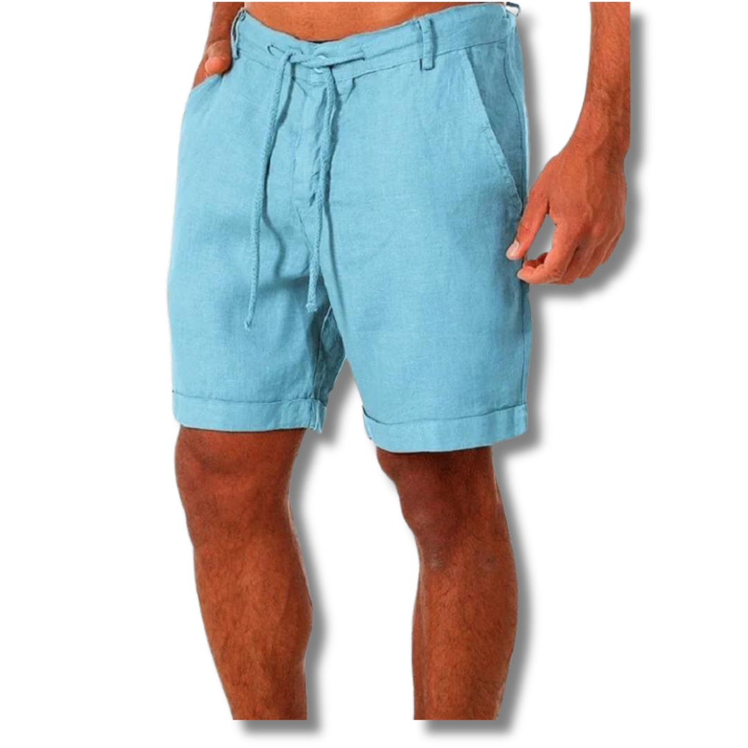 Marius linnen korte broek voor mannen – lichtgewicht zomershort met ademend comfort en tijdloos design