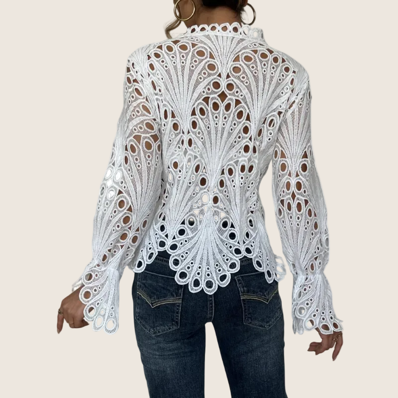 Sarah | Blouse élégante à détails ajourés