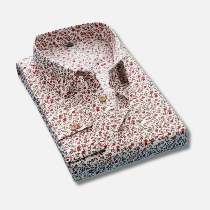 Chaim™ Bloemenprint Trouwblouse voor Heren – Stijlvolle Blouse met Elegante Bruiloftsuitstraling