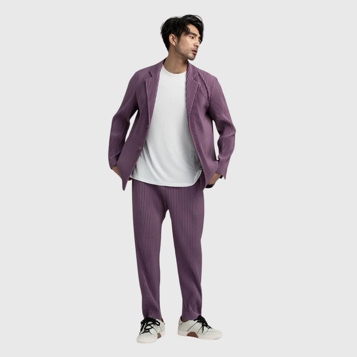 Darel – Geplooid Trainingspak Voor Heren Met Elegante Pasvorm