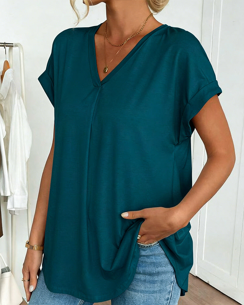 Elira | T-shirt Fluide à Col V