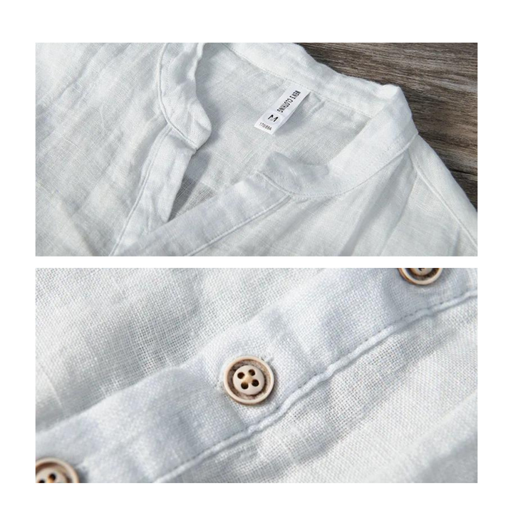 Eric – Vintage Linnen Blouse Voor Heren Met Tijdloze Klasse