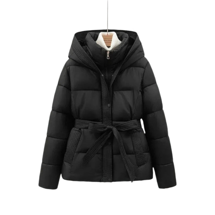 Waylynn Jas – Lange Belted Winterjas met Capuchon