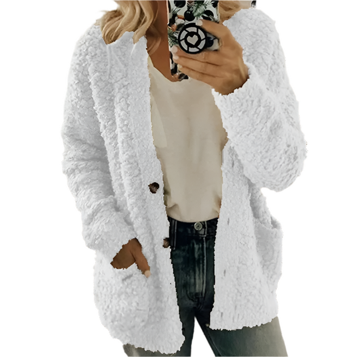 Lorivane Dames Cardigan – Zacht Vest van Pluizige Fleece